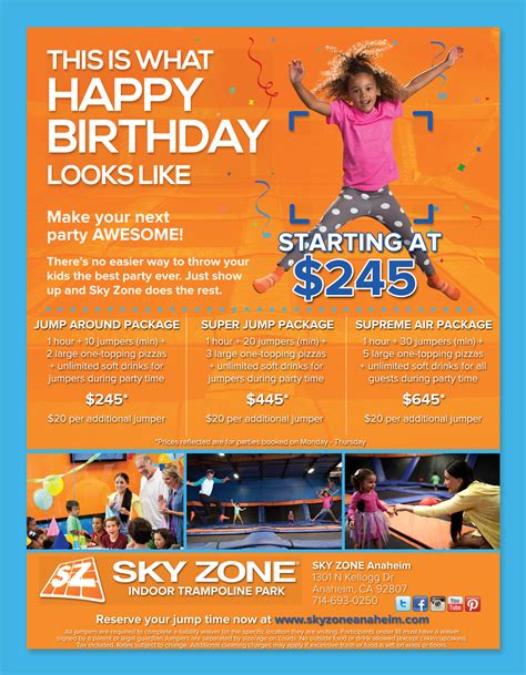 how much is a party at sky zone